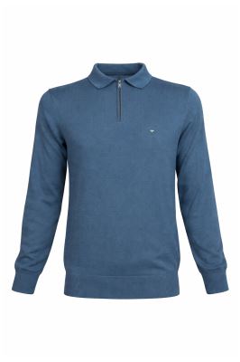 بلوز بافت یقه برگرد نیم زیپ Adar